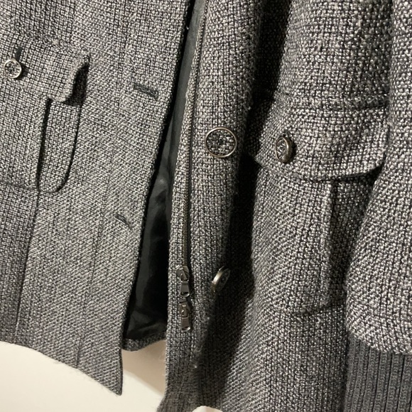 Blue Les Copains Unisex Knit Wool Sweater Coat - Picture 8 of 15